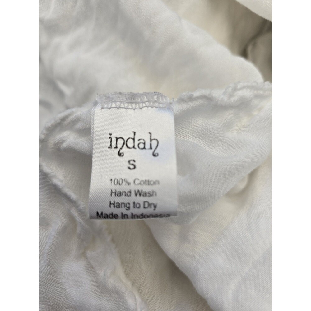 Indah White Swiss Dot Halter Midi Dress - Picture 11 of 11